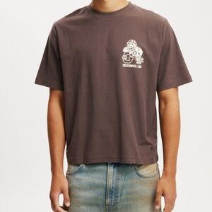 Cotton On Dark Brown Graphic Tee